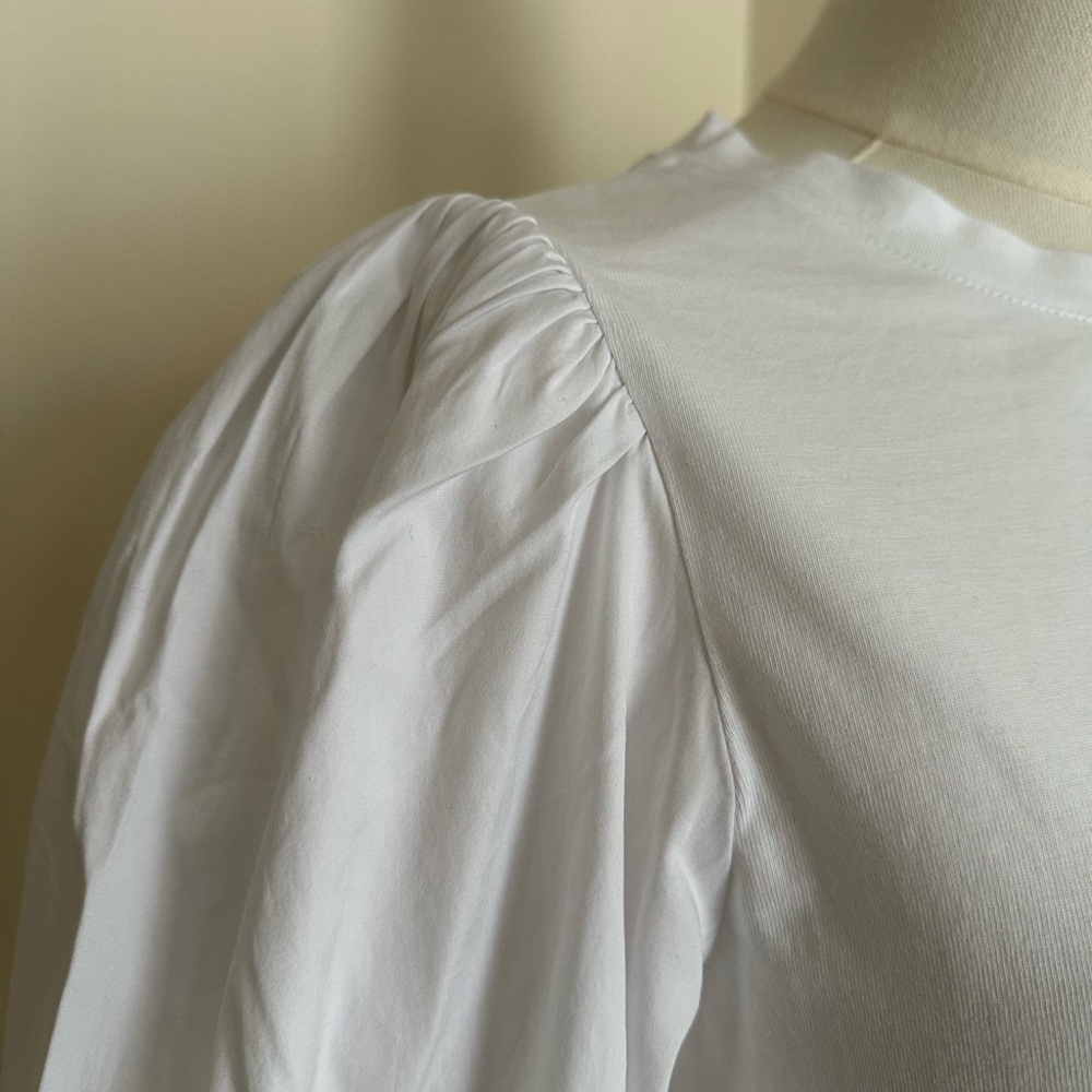 NWT Madewell Puff Sleeve Knit Top- Medium - Picture 5 of 8